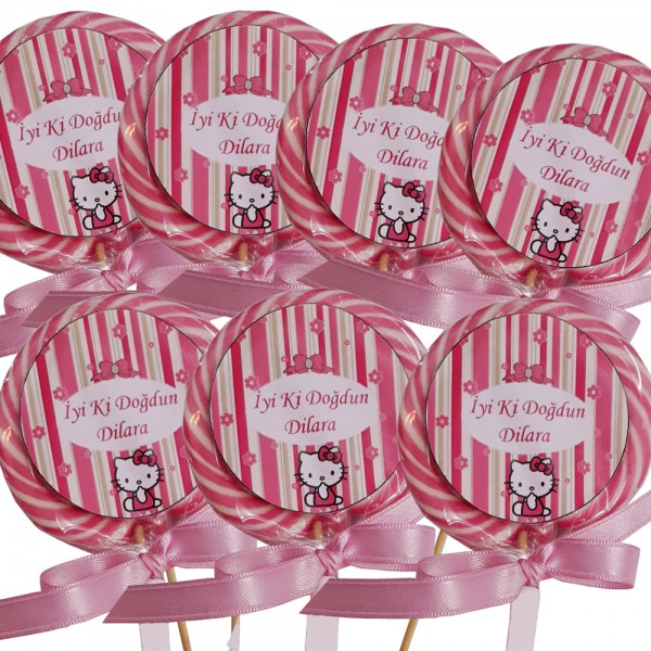 Hello Kitty Temalı Lolipop Şekeri